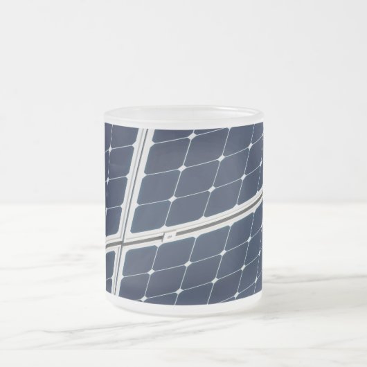 Afbeelding van een zonnepaneel grappig matglas koffiemok (Center)