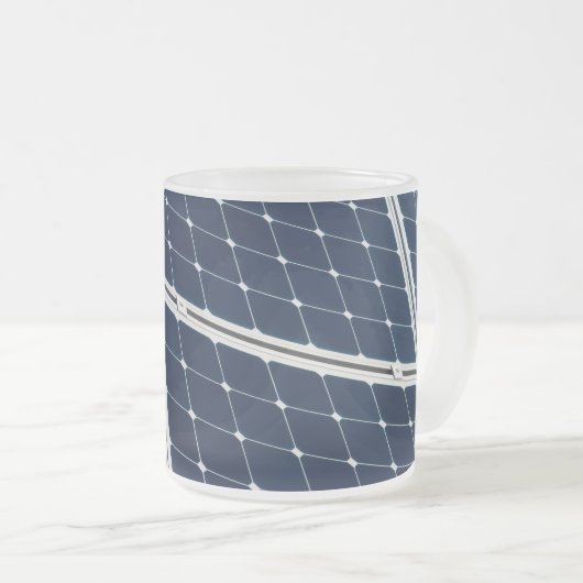 Afbeelding van een zonnepaneel grappig matglas koffiemok (Voorkant rechts)