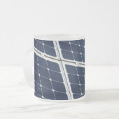 Afbeelding van een zonnepaneel grappig matglas koffiemok (Voorkant links)
