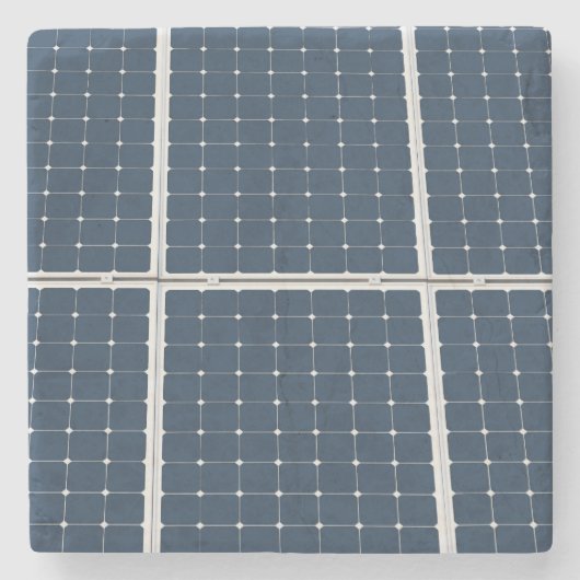 Afbeelding van een zonnepaneel grappig stenen onderzetter (Voorkant)