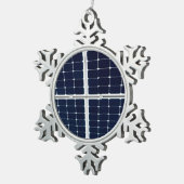 Afbeelding van een zonnepaneel grappig tin sneeuwvlok ornament (Rechts)