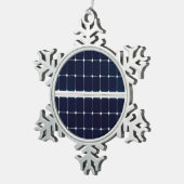 Afbeelding van een zonnepaneel grappig tin sneeuwvlok ornament (Rechts)
