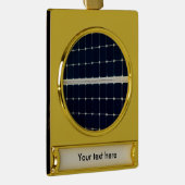 Afbeelding van een zonnepaneel grappig verguld banner ornament (Rechts)