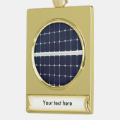 Afbeelding van een zonnepaneel grappig verguld banner ornament (Links)