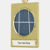 Afbeelding van een zonnepaneel grappig verguld banner ornament (Links)