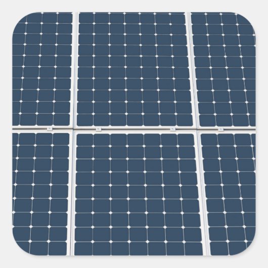Afbeelding van een zonnepaneel grappig vierkante sticker (Voorkant)