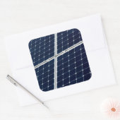 Afbeelding van een zonnepaneel grappig vierkante sticker (Envelop)