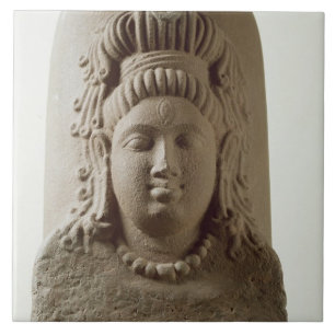 Afbeelding van Ekamukha Siva-Linga van de tempel o Tegeltje