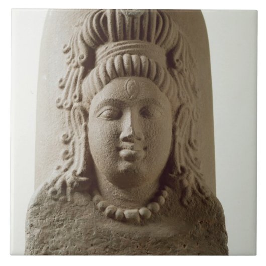 Afbeelding van Ekamukha Siva-Linga van de tempel o Tegeltje (Voorkant)