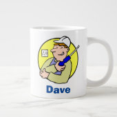 Afbeelding van elektricien met naam grote koffiekop (Rechts)