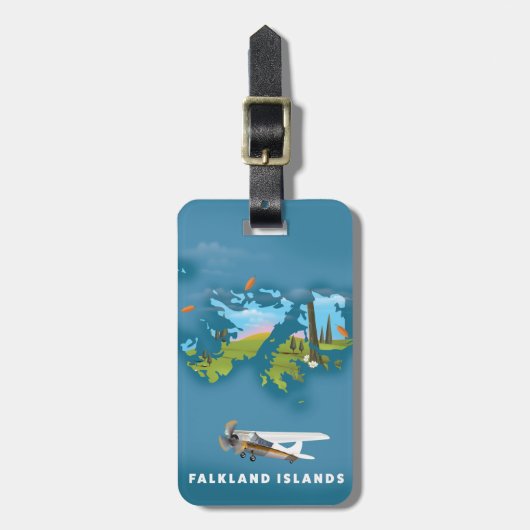 Afbeelding van Falklandeilanden Bagagelabel (Voorkant verticaal)