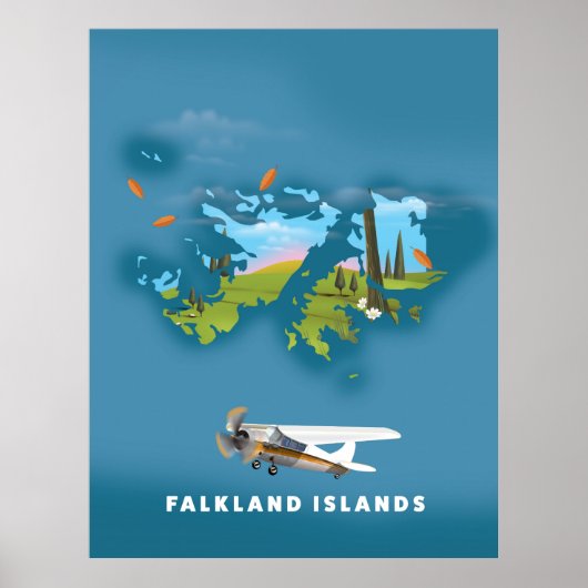 Afbeelding van Falklandeilanden Poster (Voorkant)