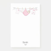 Afbeelding van Feminine Roze lijn knippen Post-it® Notes (Voorkant)