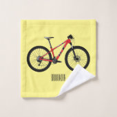 Afbeelding van fietscartoon bad handdoek (Wasdoekje)