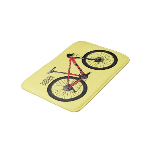 Afbeelding van fietscartoon badmat (Gekanteld)