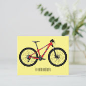 Afbeelding van fietscartoon briefkaart (Staand voorkant)