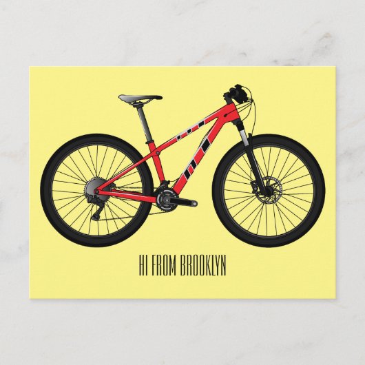 Afbeelding van fietscartoon briefkaart (Voorkant)