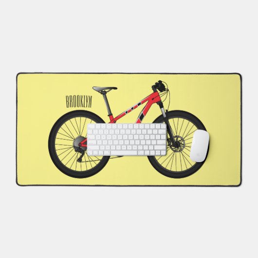 Afbeelding van fietscartoon bureaumat (Keyboard & Muis)