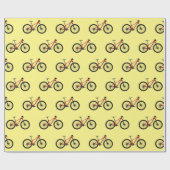 Afbeelding van fietscartoon cadeaupapier (Vlak)