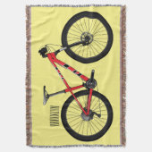 Afbeelding van fietscartoon deken (Voorkant Verticaal)