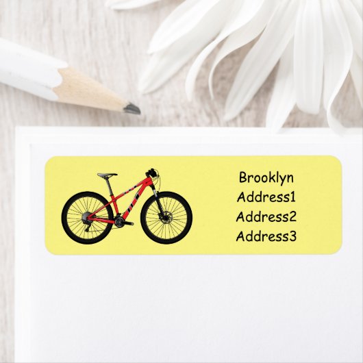 Afbeelding van fietscartoon etiket (Insitu)