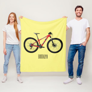 Afbeelding van fietscartoon fleece deken