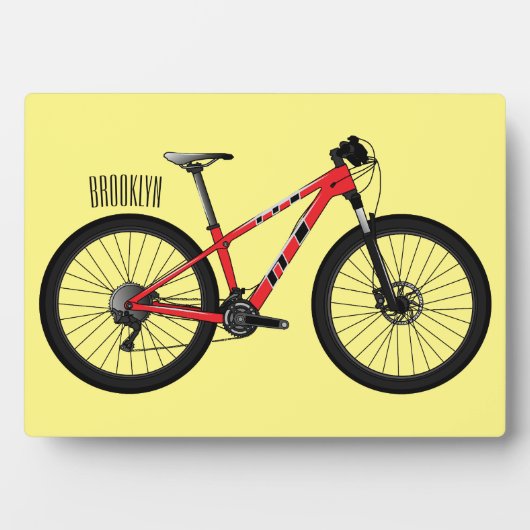 Afbeelding van fietscartoon fotoplaat (voorkant)