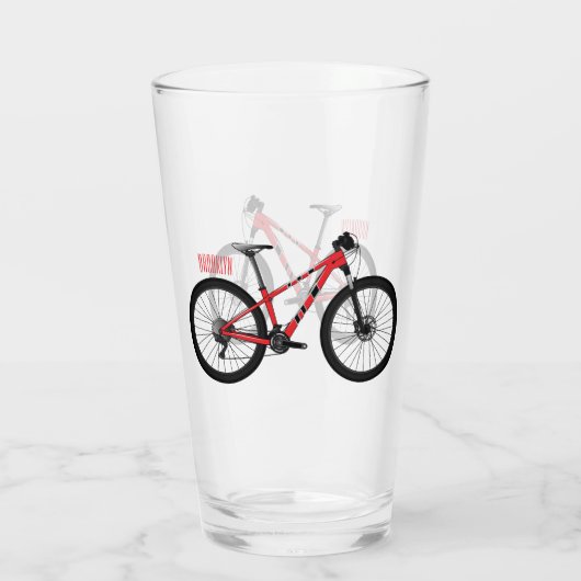 Afbeelding van fietscartoon glas (Achterkant)