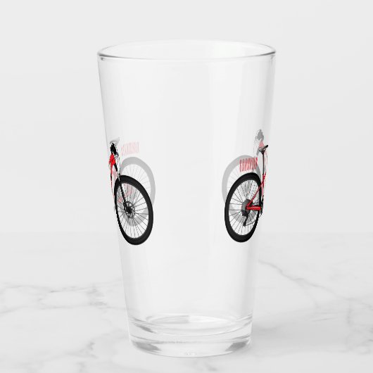 Afbeelding van fietscartoon glas (Links)