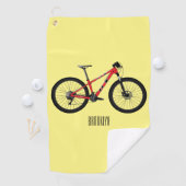 Afbeelding van fietscartoon golfhanddoek (Insitu)