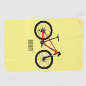 Afbeelding van fietscartoon golfhanddoek (Horizontaal)