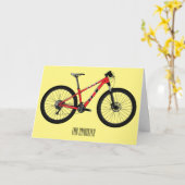 Afbeelding van fietscartoon kaart (Gele Bloem)