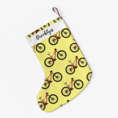 Afbeelding van fietscartoon kleine kerstsok (Achterkant (Hangend))