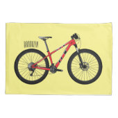 Afbeelding van fietscartoon kussensloop (Achterkant)