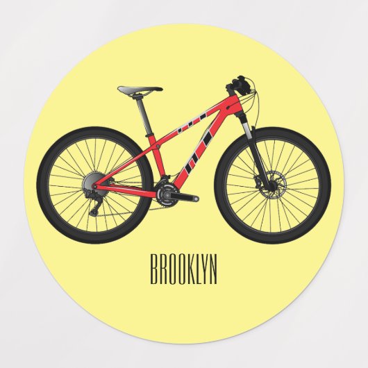 Afbeelding van fietscartoon labels (Design 1)