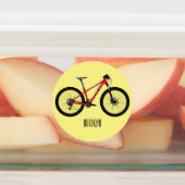 Afbeelding van fietscartoon labels (Aangebracht)
