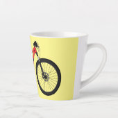 Afbeelding van fietscartoon latte mok (Rechts)