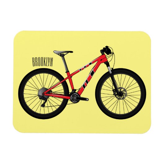 Afbeelding van fietscartoon magneet (Horizontaal)