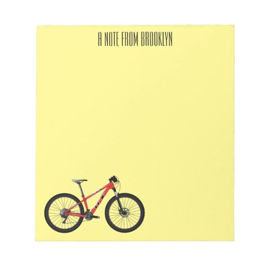 Afbeelding van fietscartoon notitieblok (Voorkant)