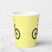 Afbeelding van fietscartoon papieren bekers (Rechts)