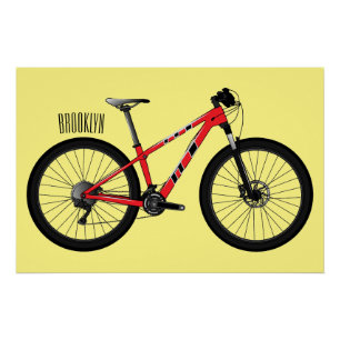 Afbeelding van fietscartoon perfect poster