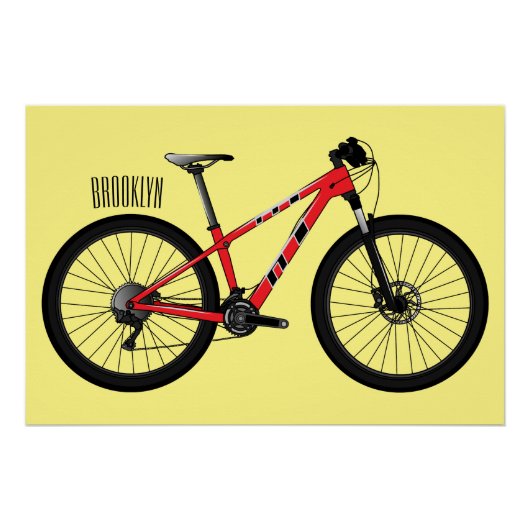 Afbeelding van fietscartoon perfect poster (Voorkant)