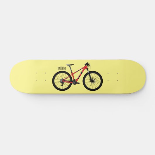 Afbeelding van fietscartoon persoonlijk skateboard (Horizontaal)