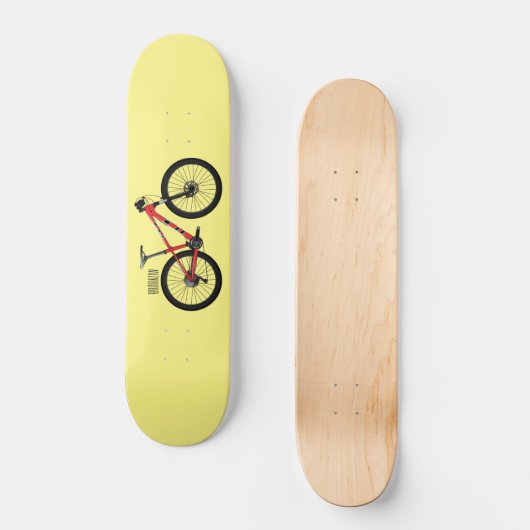 Afbeelding van fietscartoon persoonlijk skateboard (Voorkant)