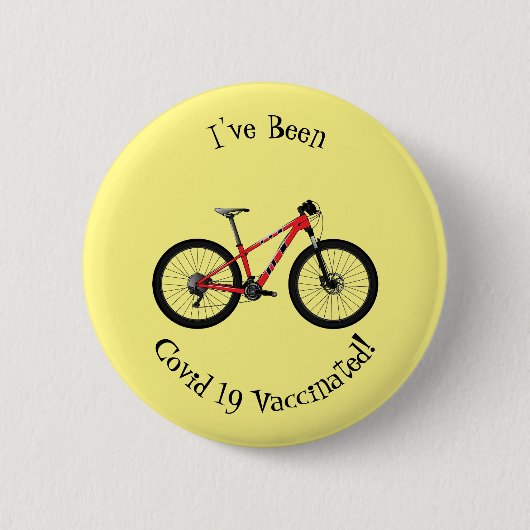 Afbeelding van fietscartoon ronde button 5,7 cm (Voorkant)