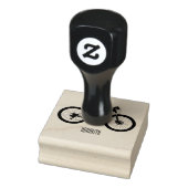 Afbeelding van fietscartoon rubberstempel (Stempel)