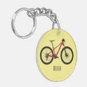 Afbeelding van fietscartoon sleutelhanger (Voorkant Links)