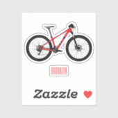 Afbeelding van fietscartoon sticker (Vel)