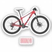 Afbeelding van fietscartoon sticker (Voorkant)