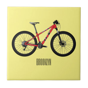 Afbeelding van fietscartoon tegeltje